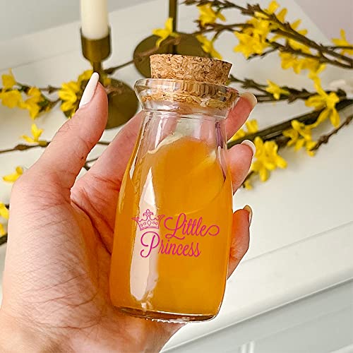 Kate Aspen "Little Princess Vintage Milk Shaped Corked Glass, Baby Shower/Birthday Party Favor Decorative Bottles, 18 Count (27196NA-LP) - Image 3