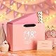 BBLIKE Geschenktüten Set 18.Geschenktüte Geburtstag Rosa Geschenktütchen mit Grußkarten und Sydney Paper Schöne Geschenkverpackung 32 ×22×11cm für Geschenk Jahrestag Muttertag Feier