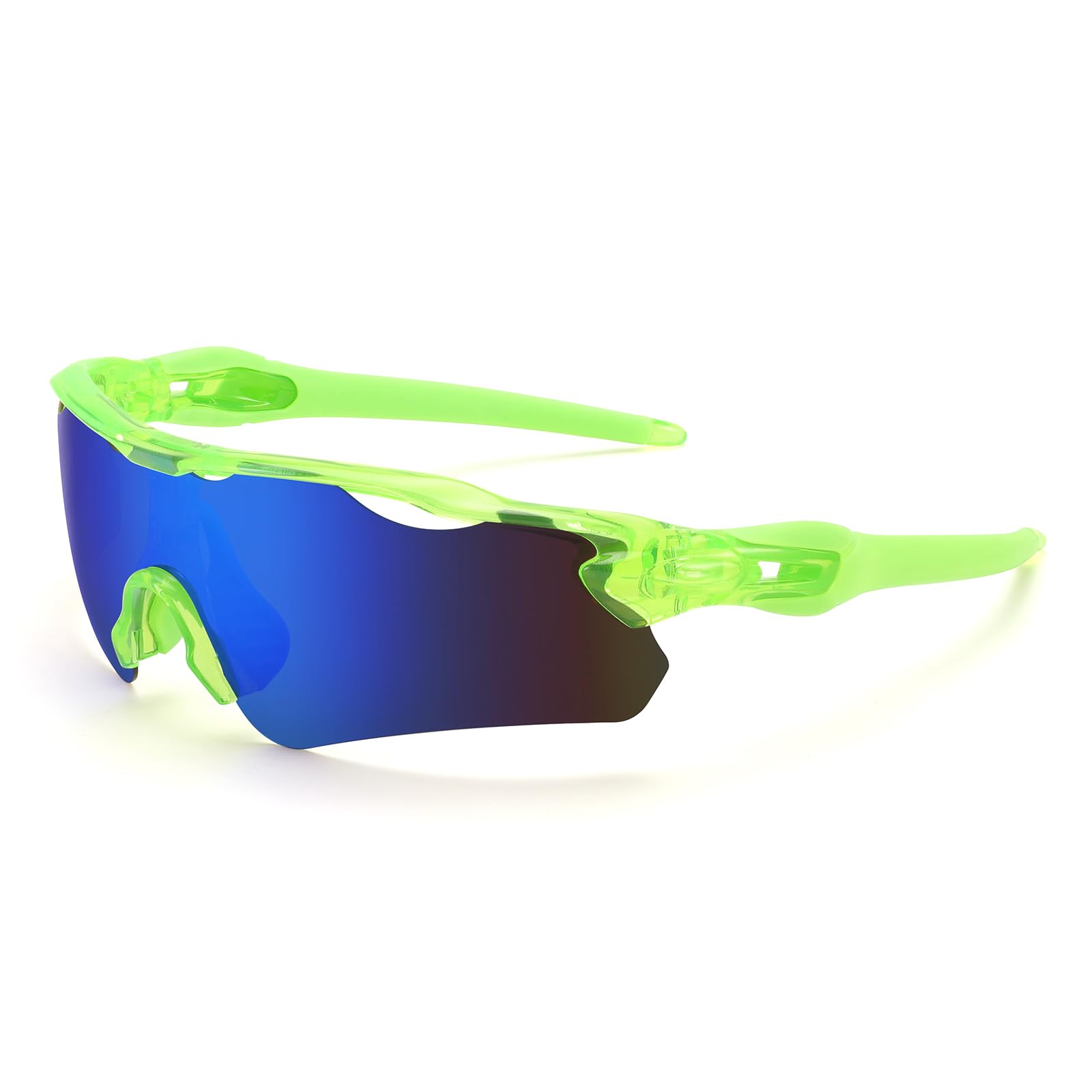 Karsaer Polarized Cycling Glasses Sports Sunglasses For Youth Men Women Fishing Golf Hiking Glasses E1213,Green-image-36