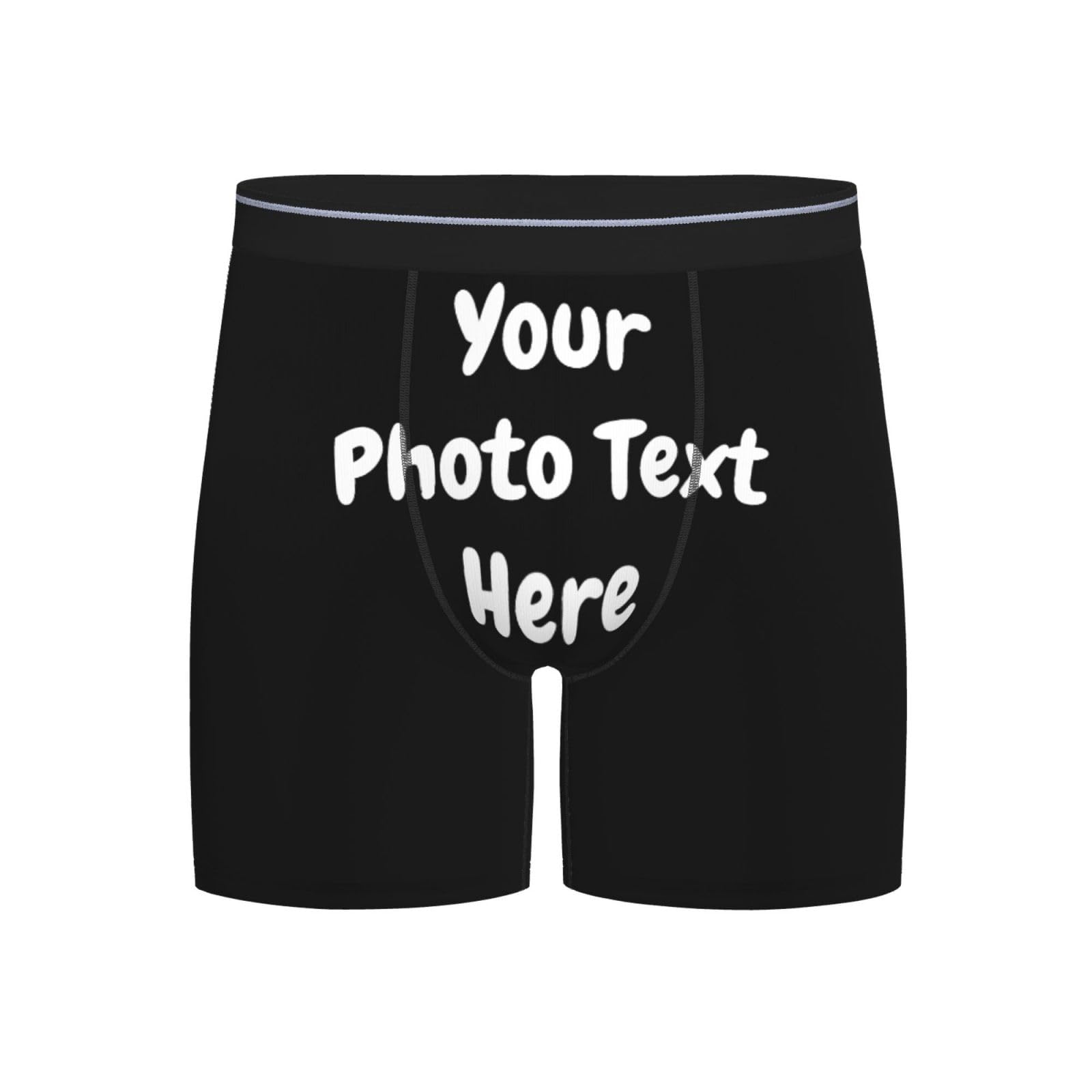 WAFICAC Personalised Men's Underwear Custom Boxer Briefs for Men Personalised Photo Underwear Funny Birthday Gifts for Men Boyfriend Husband