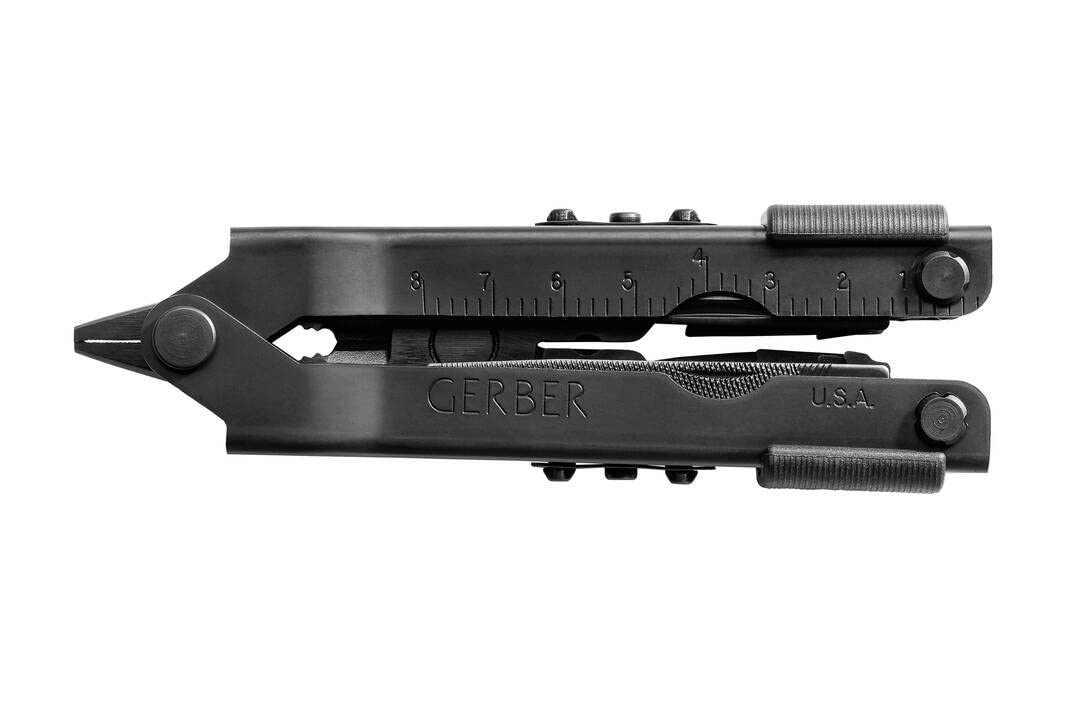 Gerber Multi-Tool con Due Coltelli e Fodero in Pelle, Mp600 Full-Size, con 14 Funzioni, Nero, 7550 | Con 14 Funzioni, Nero, 7550, 7550