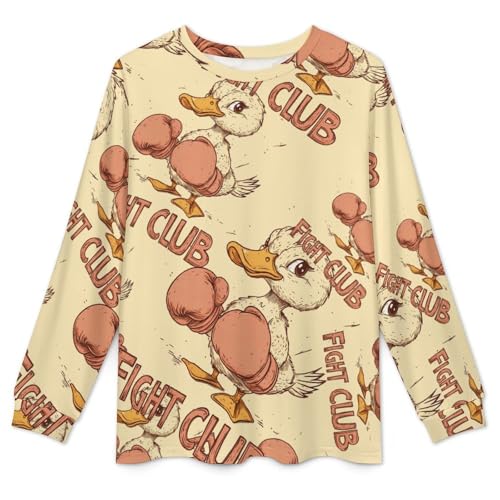 Duck With Boxing Gloves Pajama Set Long Sleeve Lounge Sets Sleepwear 2 Pjs Nightwear for Men Women4