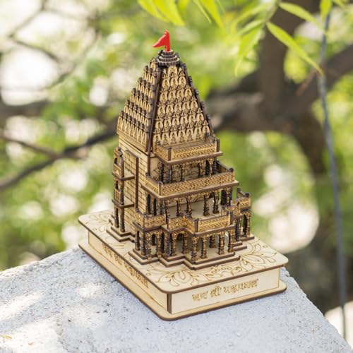 Image of DEEP Creations Ujjain Mahakaal Wooden Temple Mandir 3D Replica Home /Office /Shop Decore Gift for Inauguration