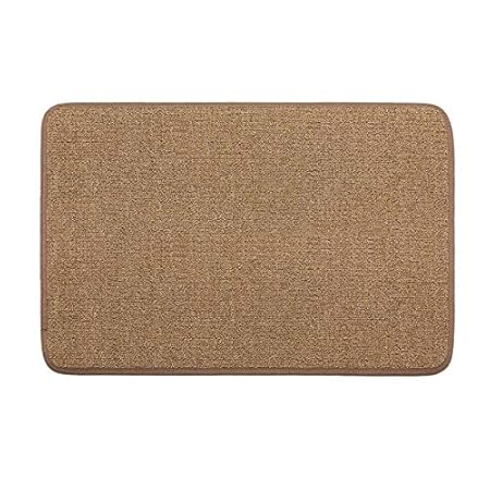 Seloom Washable Non-Slip Stair Treads Carpet with Skid Resistant Rubber Backing Specialized for Indoor Wooden Steps (24x36 Inch, 1Piece, Pure Brown)