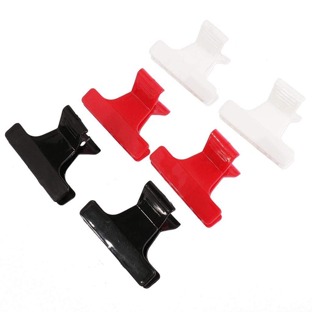 Pack of 6 PP Butterfly Hairdresser Clamp Salon Hair Color Perm Section Clips Grips Hairpins Black Red White| Ties & Styling Accs| Care |Health Beauty-image-13