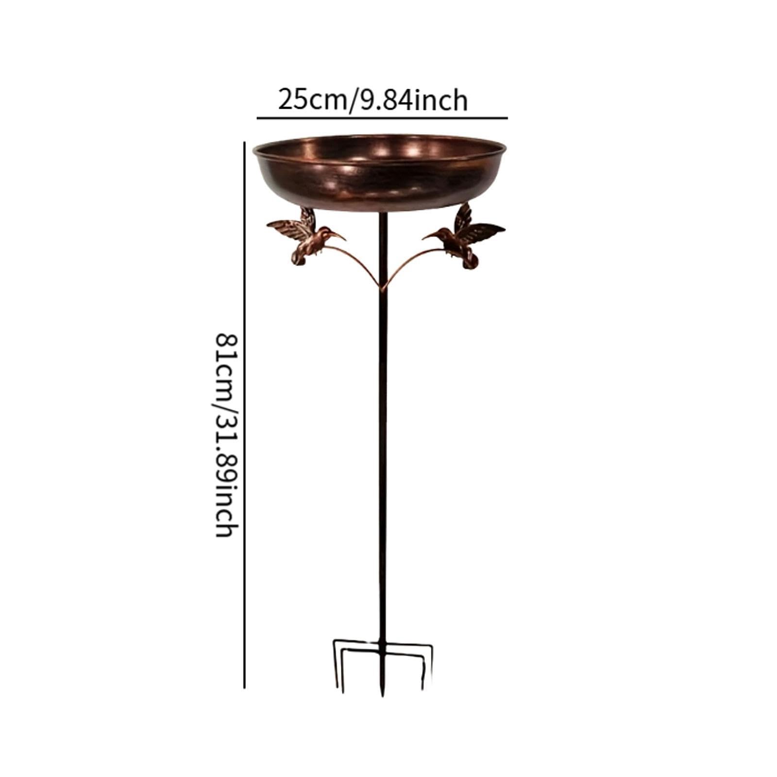 Comedero para pájaros, bebedero para pájaros de jardín, resistente y desmontable con estaca de metal para exteriores, jardín y patio.