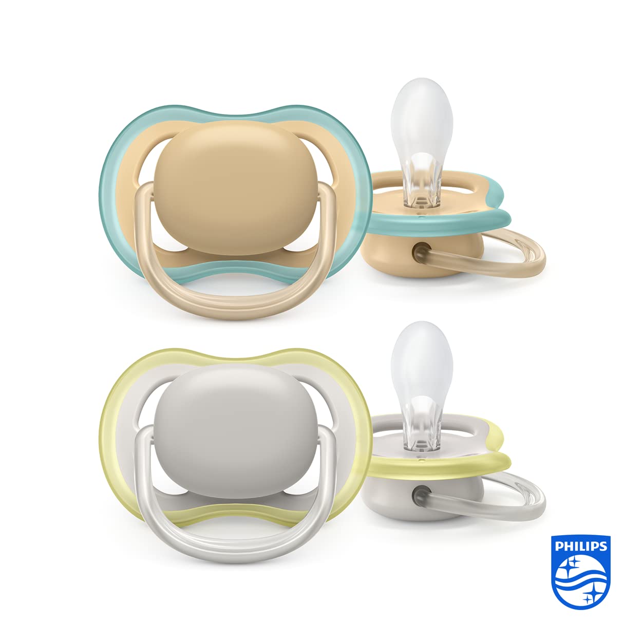 Philips Avent Smoczek Ultra Air, 2 szt. — smoczek bez bisfenolu A dla dzieci w wieku 0–6 miesięcy (model SCF085/15)