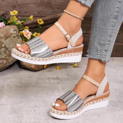 Sandales talon compensé femme été et printemps légères et chics