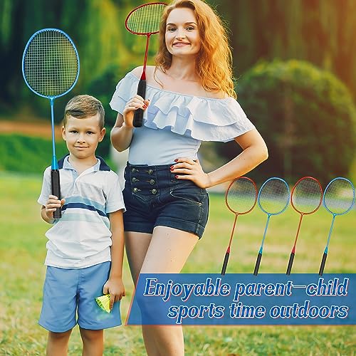 Image of 12 Pack Badminton Rackets Set Including Badminton Racquets, Nylon Shuttlecocks and Carry Bag for Outdoor Backyard Games Beginners