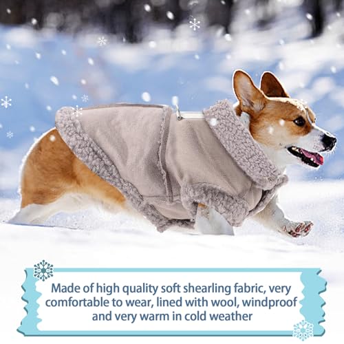 Welpen Kleidung mit D Ring, Fleece Kaltes Wetter Hunde Kleidung, Fleece Hundejacke Mantel, Flee-ce Hundemantel Winter Warme, Hundemantel Flee-ce mit D Ringen, Hundejacke Mantel, für Kleiner Hund
