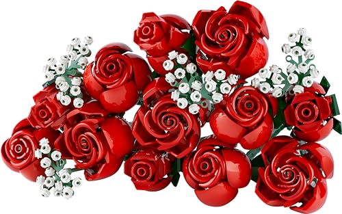 Botanicals Bouquet di Rose - Set di Fiori Finti con 12 Rose da Costruire, Hobby Creativi per Adulti, Decorazione di Natale per Casa, Idea Regalo per Donna o Uomo dalla Collezione Botanica 10328 - Lego - Immagine 11