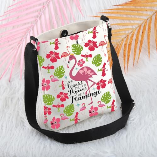 MBMSO Pink Flamingo Gifts for Women Be a Flamingo Crossbody Bag Flamingo Lovers Gifts Flamingo Small Crossbody Pink Bird Gift4