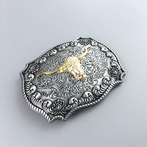 JEAN'S FRIEND Vintage Style Western Cowboy Rodeo Bull Double Color Belt Buckle also Stock in the US