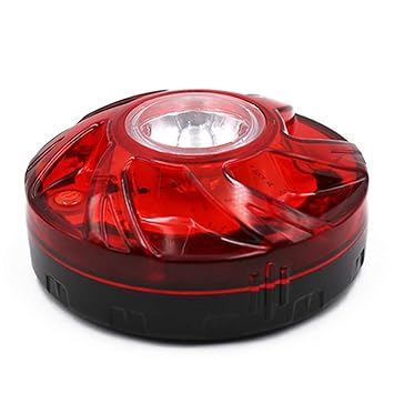 LED Warning Strobe Light, Red Warning Emergency Led Strobe Beacon Lights with Magnetic Base, Battery Operated