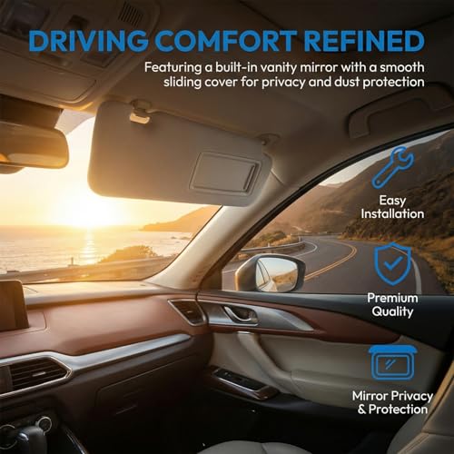Right Passenger Side Sun Visor for 2007-2011 Toyota Camry No Light by GlymXia - Used condition - Image 6