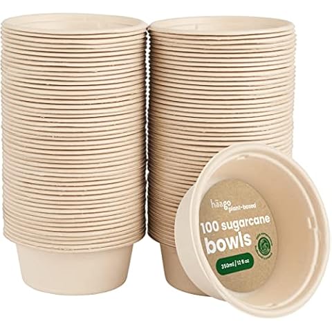 HAAGO Eco-Friendly Sugarcane Bowls for Parties Cover