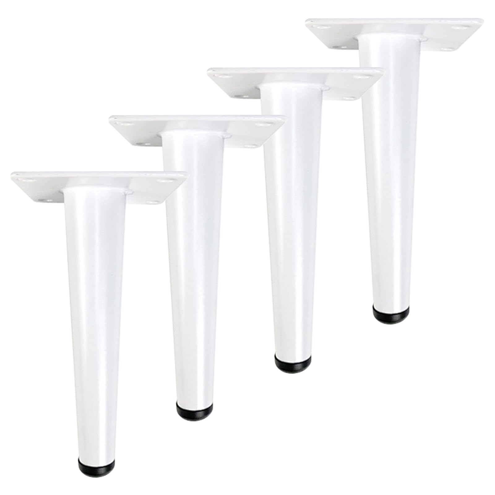 Generico Gambe per Mobili Piedini per Tavolo in Metallo da 30 cm 4 Pezzi Supporto in Ferro Bianco Vernice Spray Piedini per Divano Altezza: 10-72 cm Piedini per Mobile da 30 cm/11,8"