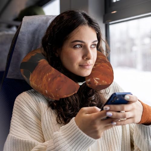 Almohada de viaje U de espuma viscoelástica lavable miniatura 5