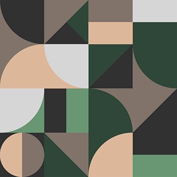 VEELIKE Abstract Geometric Wallpaper Green Black Geometric Peel and Stick Wallpaper 17.7x118 Removable Self Adhesive Vinyl Wallpaper Wall Decor Geometric Contact Paper for Walls Shelves Bathroom