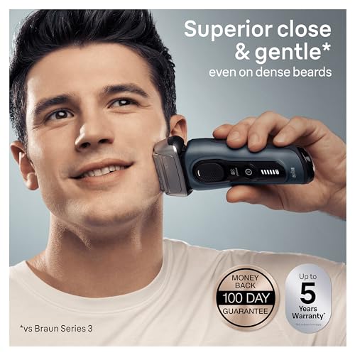 Braun Series 8 Electric Shaver for Men, 4+1 Shaving Elements & Precision Long Hair Trimmer, Charging Stand, Wet & Dry Electric Razor with 60 Minute Runtime, 8517s, Silver, Rated Which Best Buy - Image 3