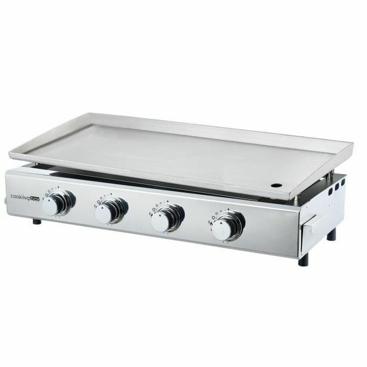 Plancha a gaz - 4 Feux - Brasilia - Tout INOX - Surface Cuisson - XXL - 84 x 34 cm