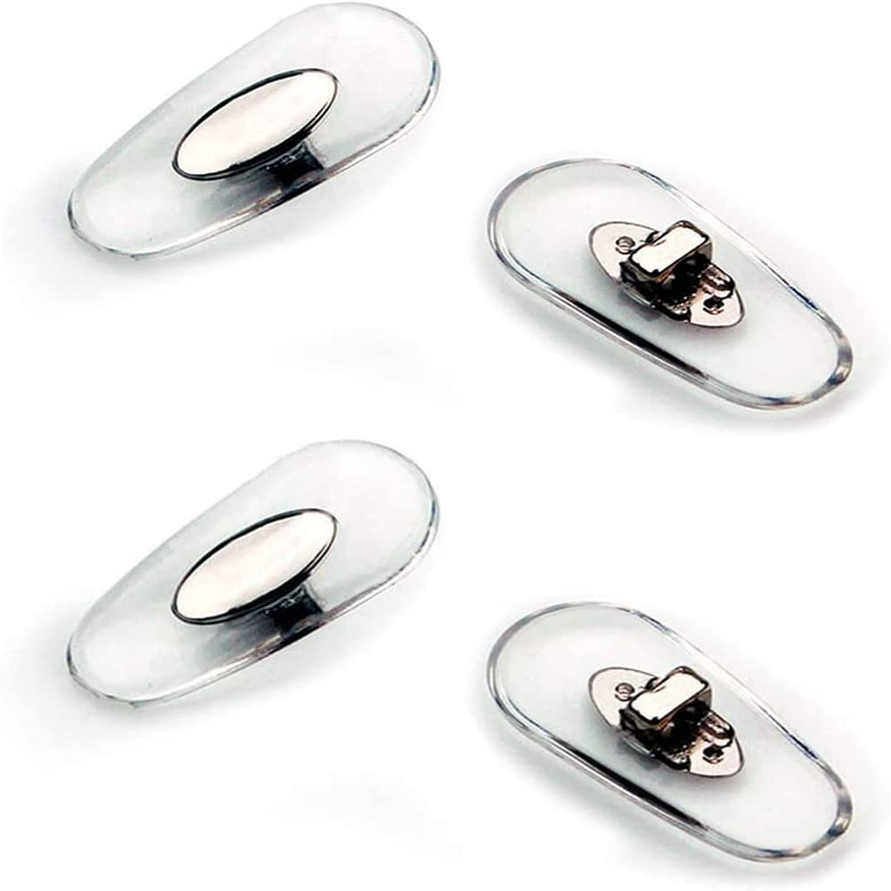 Jammy Glasses Nose Pads 2 Pairs Plug-in Insert Sunglasses Nose Pads Nose Pieces Clear Eyeglass Sunglasses Nose Pads Soft Silicone Glasses Nose Pieces