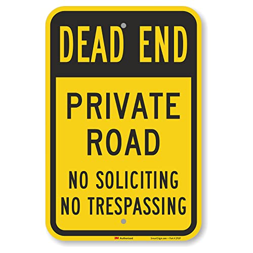 Panneau de route privée Dead End Private Road pour stopper les intrusions et demi-tours