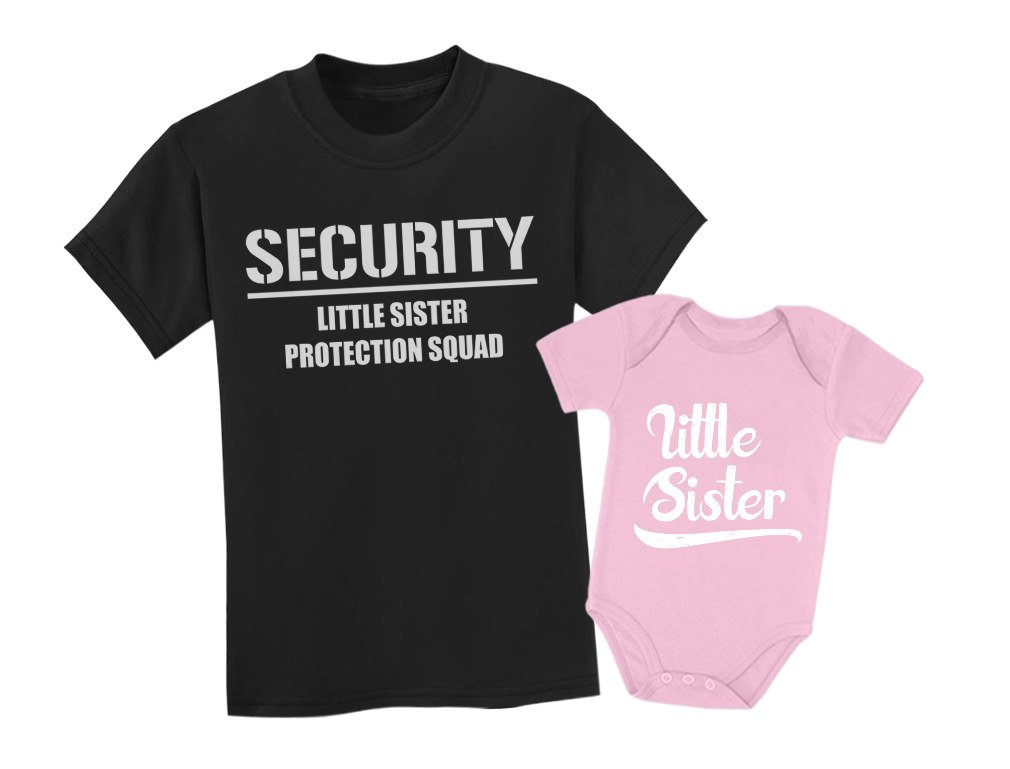 Tstarsbig Brother Shirt Little Sister Baby Bodysuit Matching