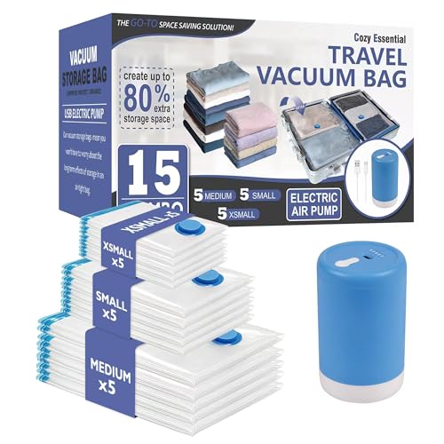15 Pack Travel Vacuum Bags