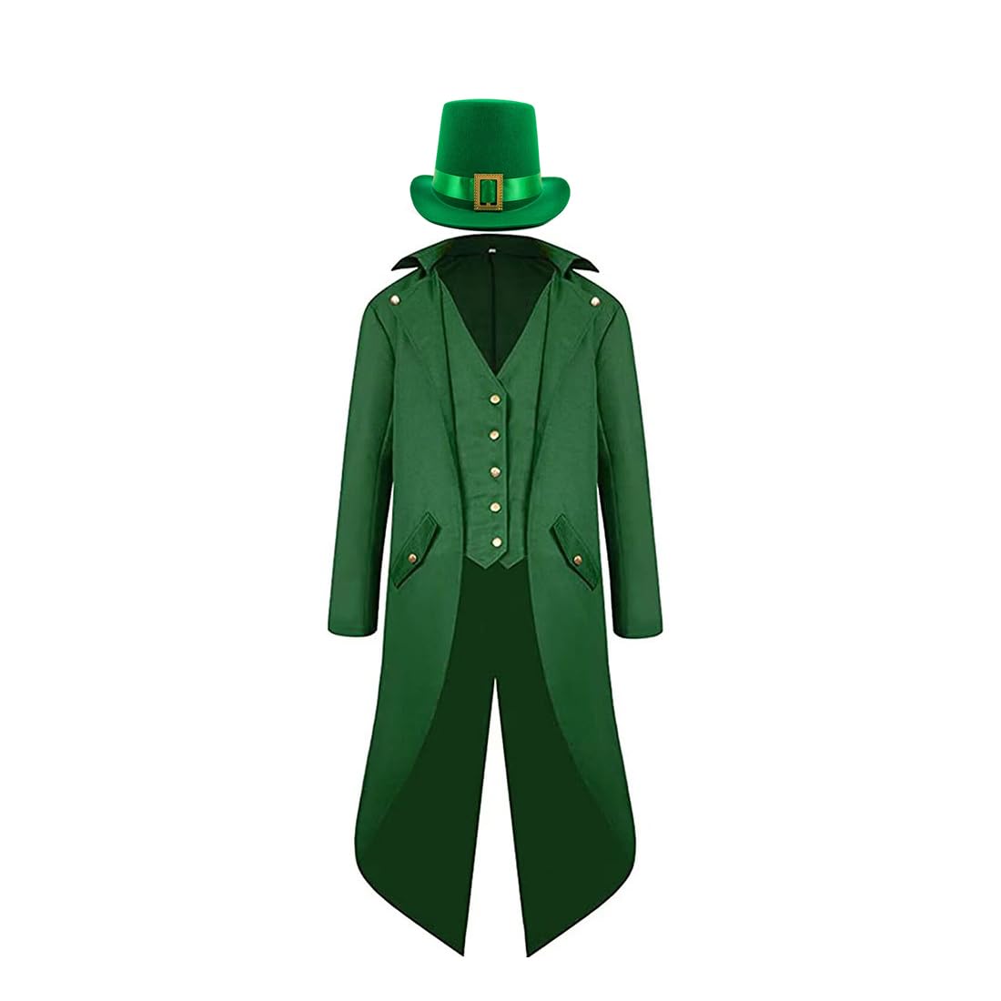 cultofmoon Vintage Steampunk Green Mantel Heren St. Patricks