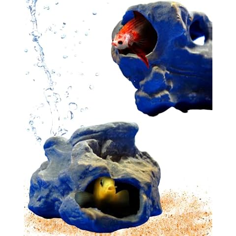 CORISRX DR. Moss Aquarium Decorations Cichlid Stone Marine Rock Cave Decor Decorative Fish Tank Freshwater Saltwater for Small Girls Tiny Turtle Reptile Cover