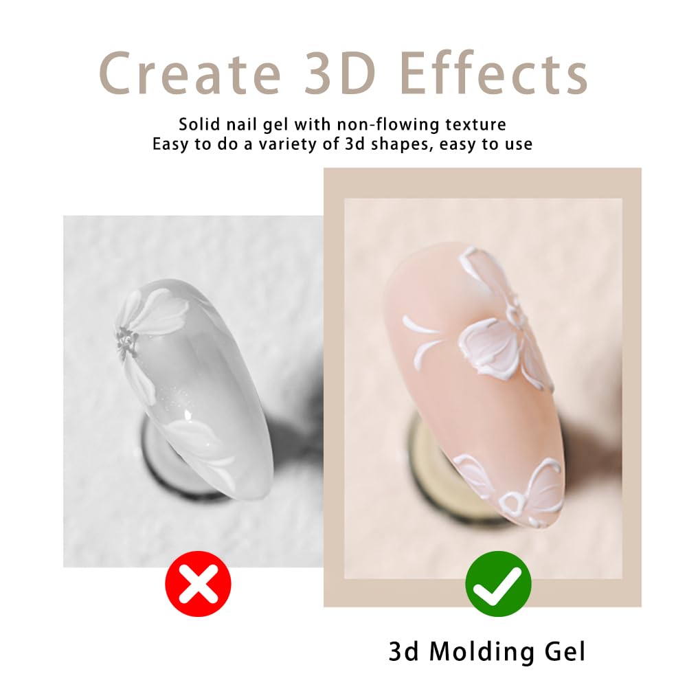 Gel Sculptant Solide 3D AIMEILI - Blanc Nacré - 5ml - Pour Ongles UV/LED - Neuf