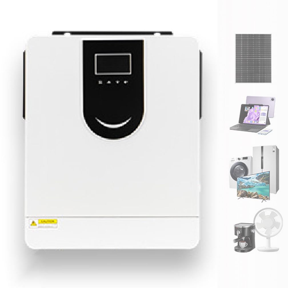 Caricabatterie Inverter Solare Da 6200 W, Con Regolatore Solare Mppt Da 120 A, Caricabatteria Di Rete, 6,2 Kva, Onda Sinusoidale Pura, Protezione Multipla, Monitoraggio Remoto Wifi