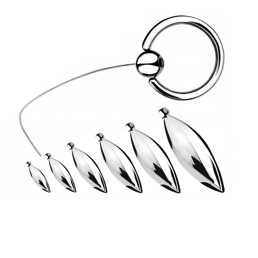 Plug anale in metallo Set di 6 plug anali in metallo con plug intercambiabili, dilatatore anale in acciaio inossidabile for prostata for uomini e donne plug anale SM sex toy