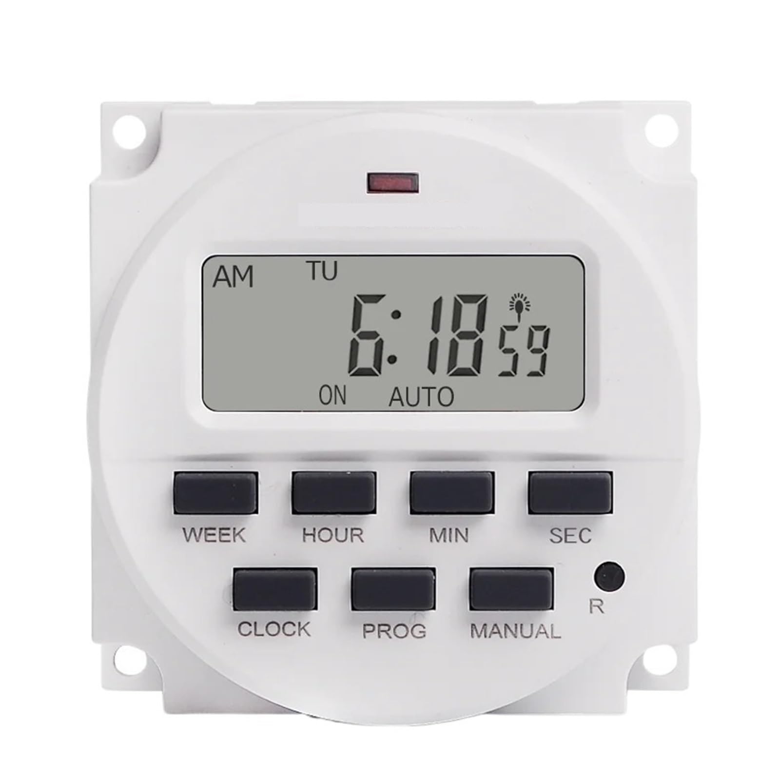 TM618SH Temporizador Digital con Interruptor L/C/D, con intervalo de 1 Segundo, 5 V, 12 V, 24 V, 110 V y 220 V, relé de Tiempo programable semanal de 7 días con Cuenta Regresiva(110V)