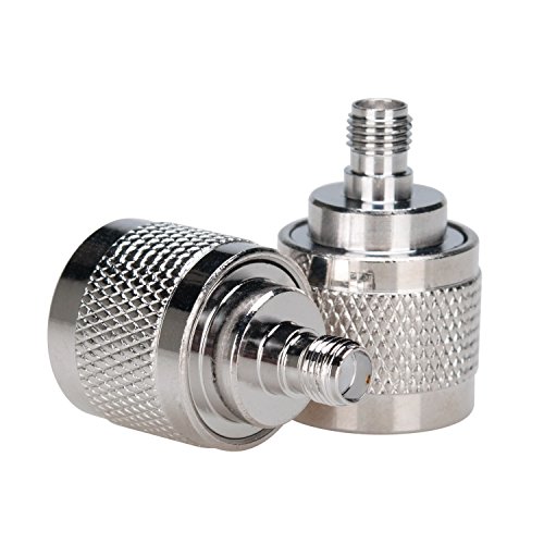 COVVY Low Loss Coaxial Cable Adapter for Cell Phone Signal Booster Antenna, 2PCS Connectors (SMA Female to N Male)