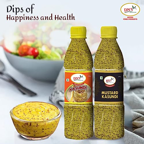 Image of DNV Natural Bengali Kasundi Mustard Sauce 700gm, Pack of 2 - 1.4kg (700g x 2)