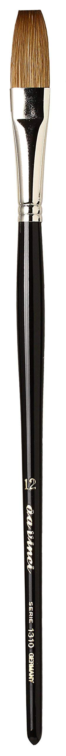 da Vinci Watercolor Series 1310 Maestro Paint Brush, One Stroke Medium Length Kolinsky Red Sable, Size 12