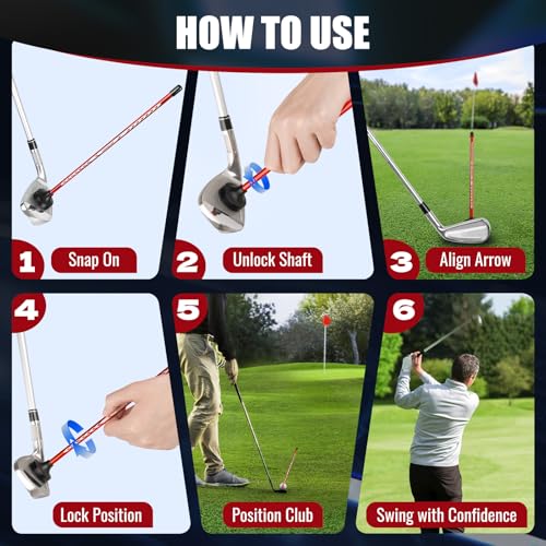 CRAFTSMAN GOLF Club Face Magnet Alignment Tool for Aiming, Golf Magnetic Alignment Sticks Rods for Golf Training Aid Face Pointer 10" - Image 4