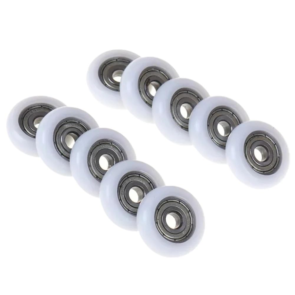 Shower Door Rollers 8/10Pcs Shower Cabin Rollers Replacement Runner Wheels 19/23/25mm Wheel Diameter 5/6mm Hole(25MM A)