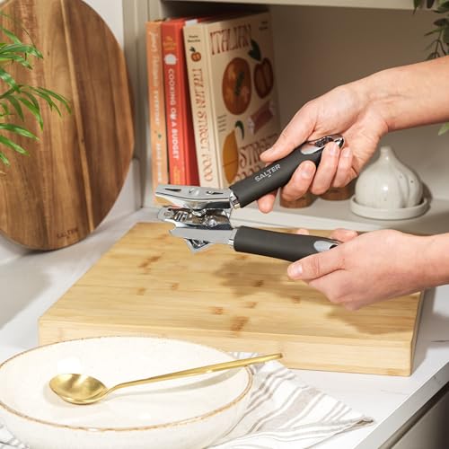 Salter Cosmos Can Opener - Manual Turn Knob, Kitchen Tin Opener, Ergonomic Handle for Arthritic Hands, Weak Hands, Elderly, Camping, Hanging Hook, Easy to Clean, Long Lasting Quality, Matte Grey - Image 5
