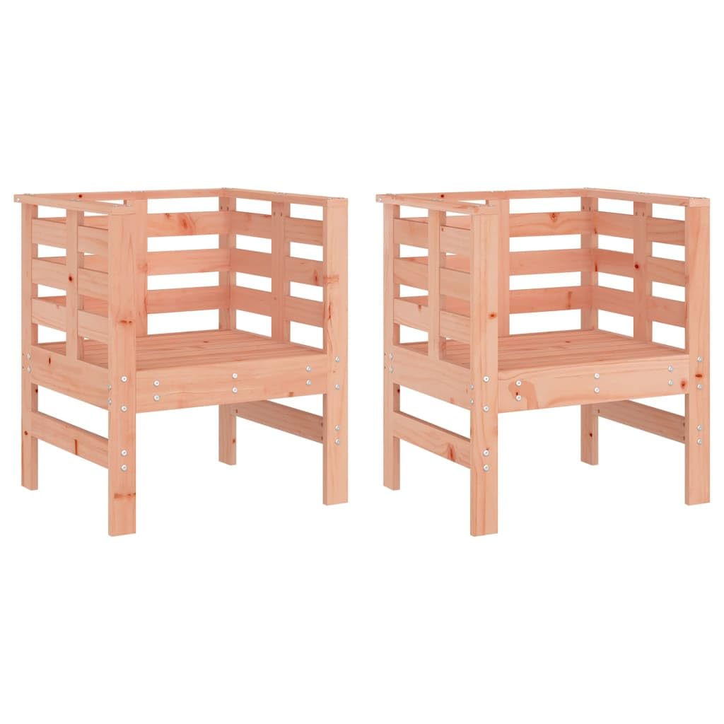 ZEYUAN Krzesła ogrodowe 2 szt. Drewniane Douglas Jodła 61,5x53x71 cm, Krzesła Tarasowe Zewnętrzne, Krzesło Plażowe Garden, Krzesła ogrodowe Zewnętrzne, Krzesła Balkonowe - 825133