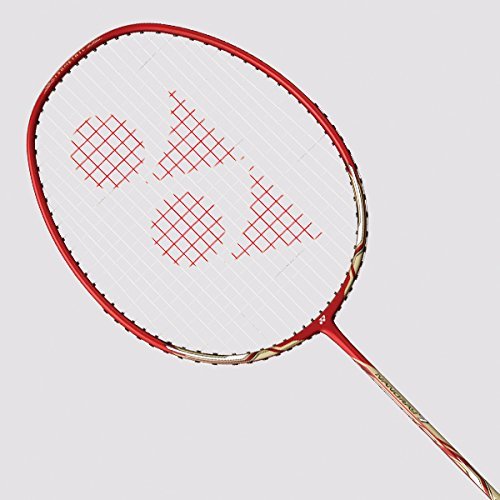 Image of Yonex Badminton Racket Nanoray Series 2018 with Full Cover Professional Graphite Carbon Shaft Light Weight Competition Racquet High Tension Fast Speed Performance (NR7 - Red, Pack of 1)