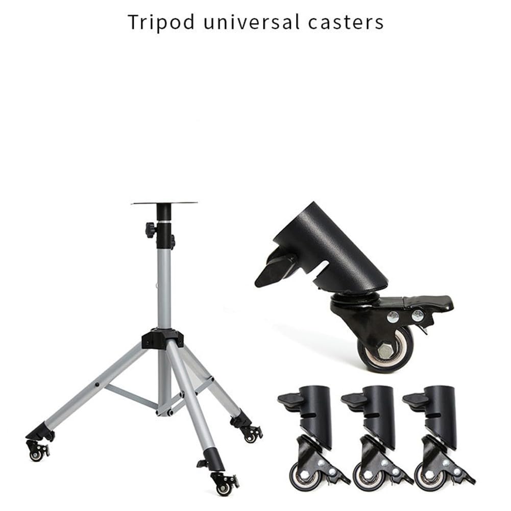 Rotelle per treppiedi per altoparlanti, confezione da 3, per staffa in metallo a forma di L, capacità di carico 30 kg, 40 mm, silenziose rotelle per altoparlanti PA