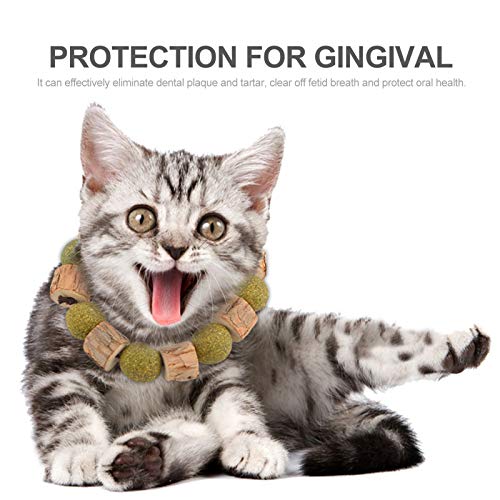 Brinquedos para bolas de gato,Catnip Toys Natural Silvervine Colar Frisado Catnip Chew Toys Mint Gra