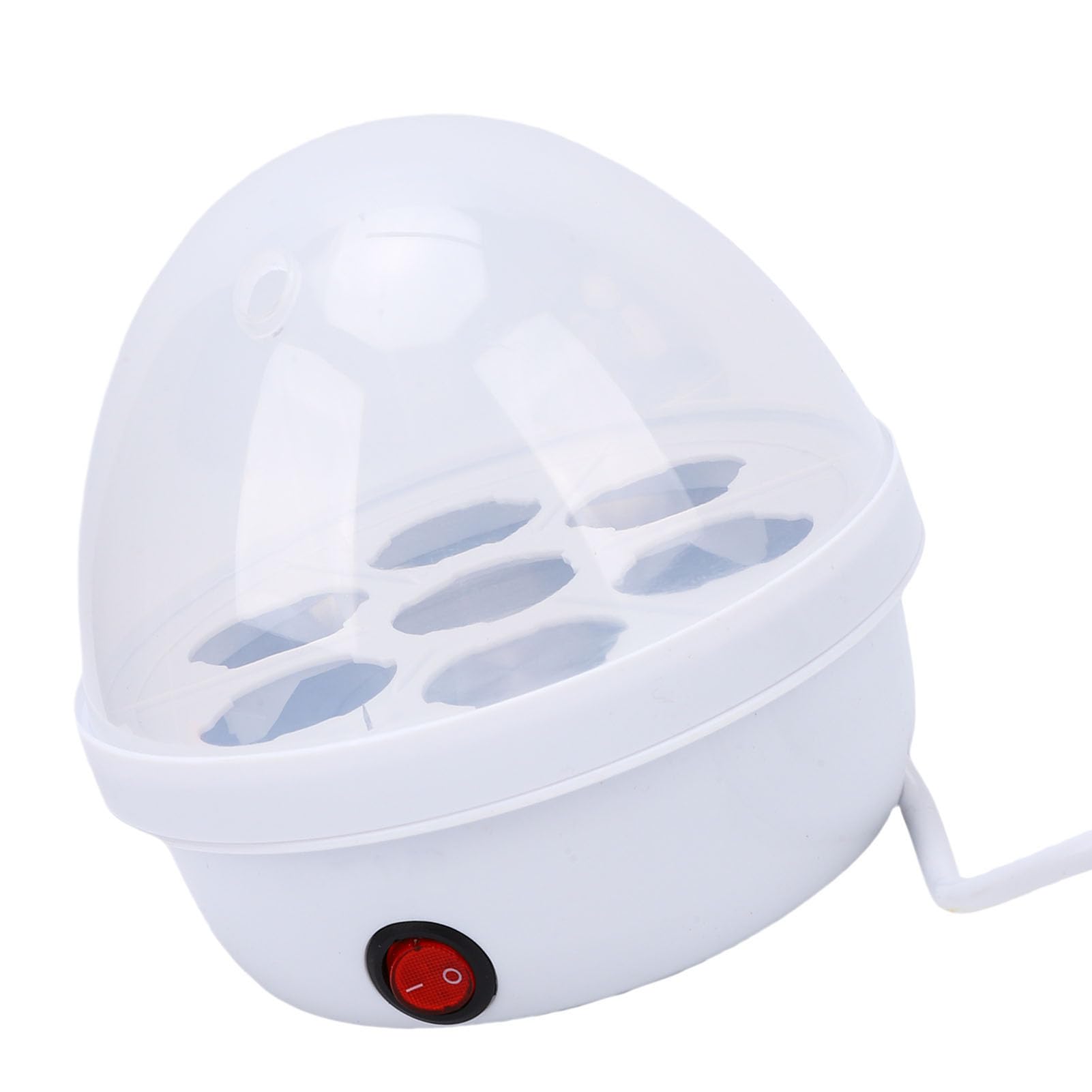 Omabeta Cuociuova Elettrico da 350 W Ideale per Bollire Rapidamente Uova in Camicia e Sode per la Domestica Capacità di 7 Uova Acciaio Inossidabile