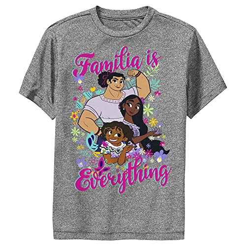 T-shirt Disney Encanto Pixar idéal pour l'école et le sport en gris chiné S