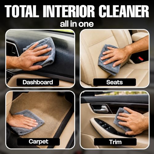 Image of OTO2EYE Car Care Cleaning Kit - 300mL Windshield Washer Fluid, 300mL Glass Cleaner, Interior Cleaner & Protectant with UV Protection, Microfiber Towel (Pack of 4)