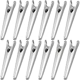 12 Stück Verschlussclips, Verschlussklammern Metall, 11.5cm Tütenclips, Clips für Tüten Edelstahl für Lebensmittel, Kaffee, Brot Fresh-Keeping