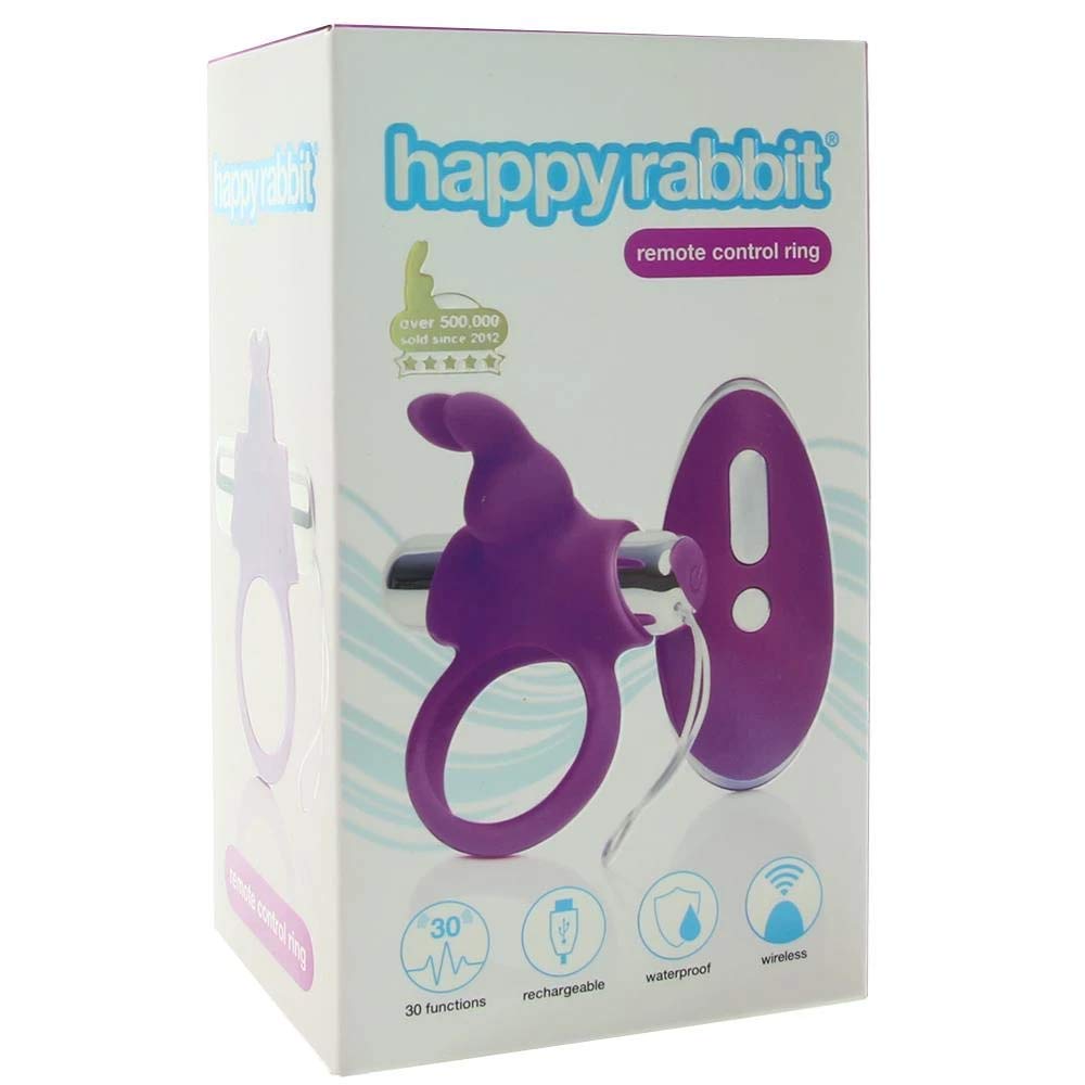 LoveHoney Happy Rabbit Usb Rechargeable Waterproof Remote Control Ring, Pink - 200 g